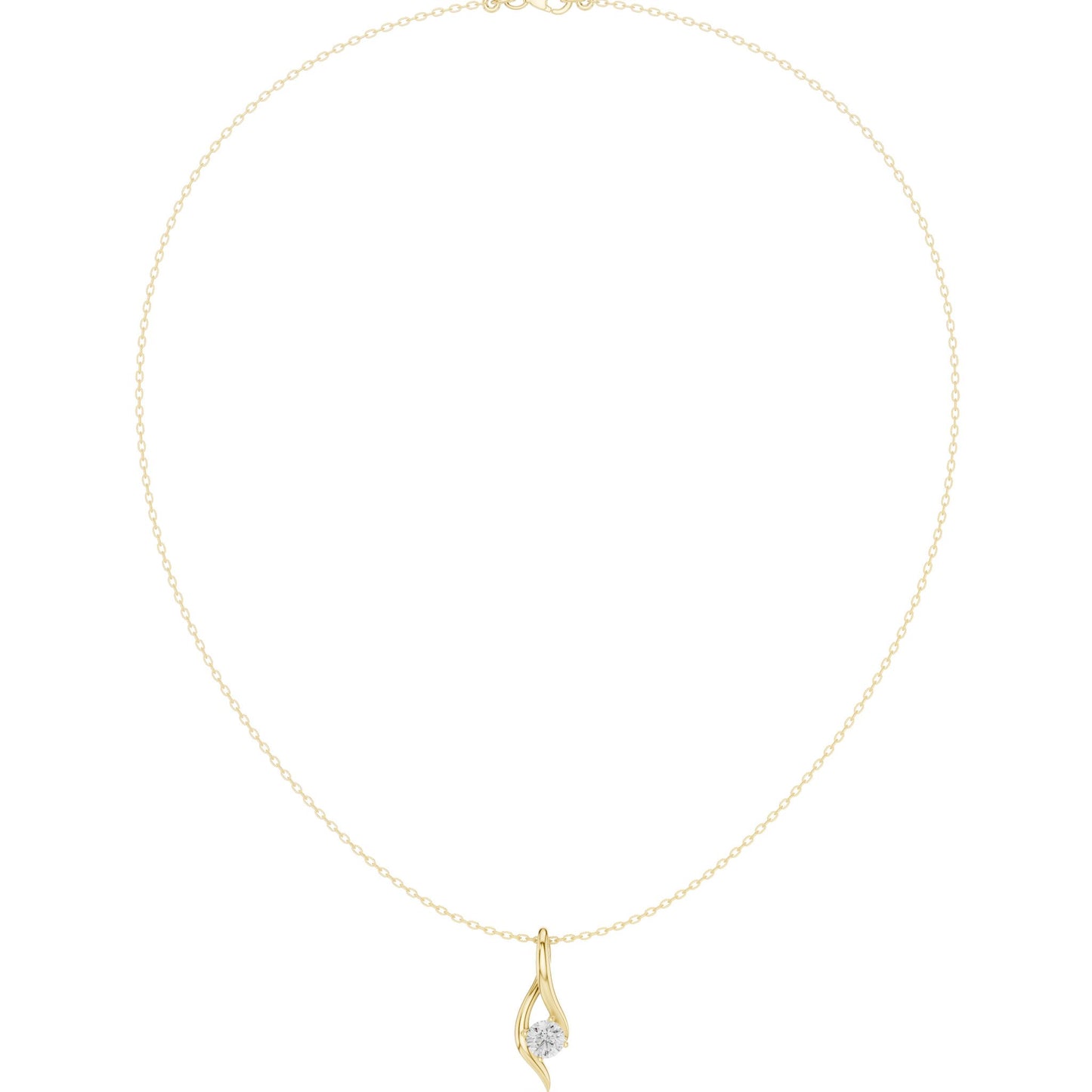 Round Lab Grown Diamond Pendant
