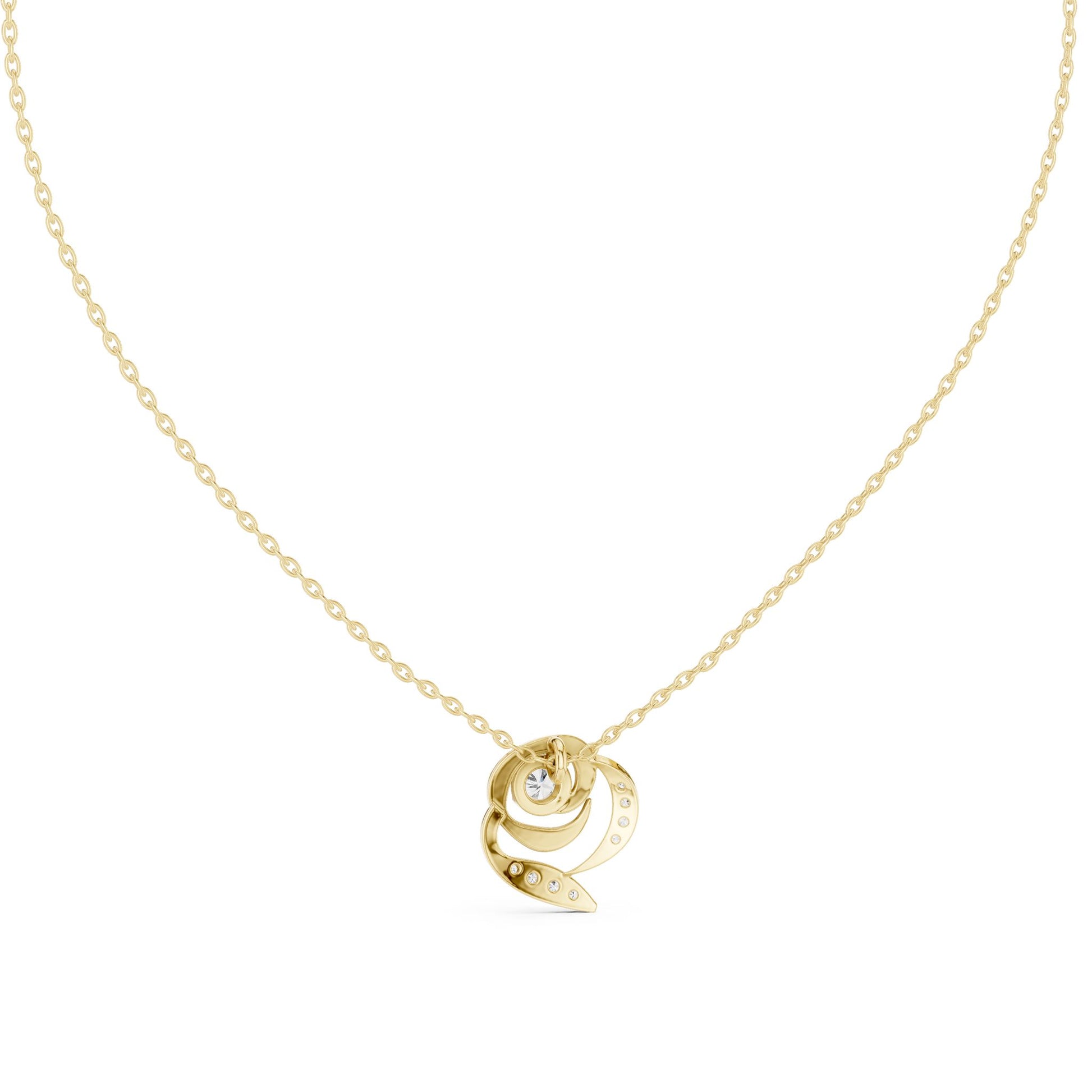 Round Lab Grown Diamond Pendant