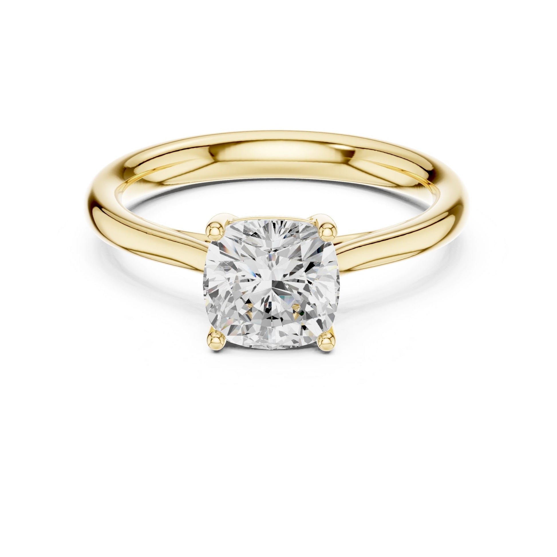 Round Lab Grown Diamond Solitaire Engagement Ring