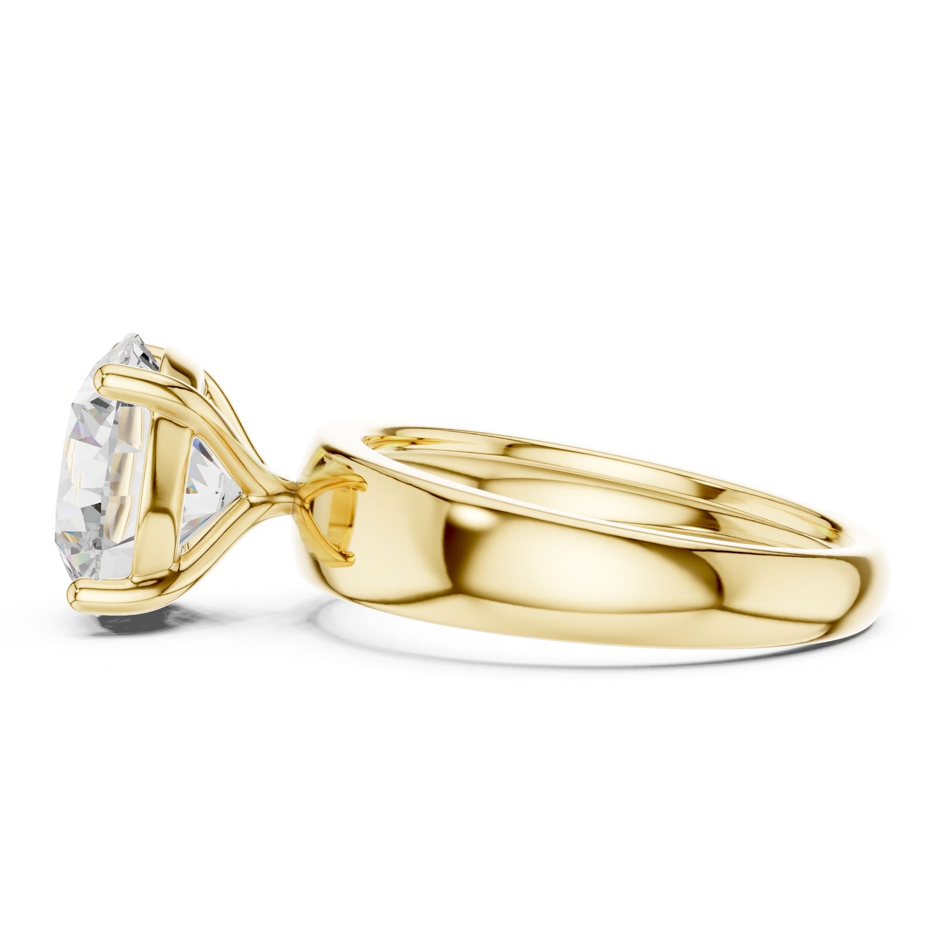 Round Lab Grown Diamond Solitaire Engagement Ring