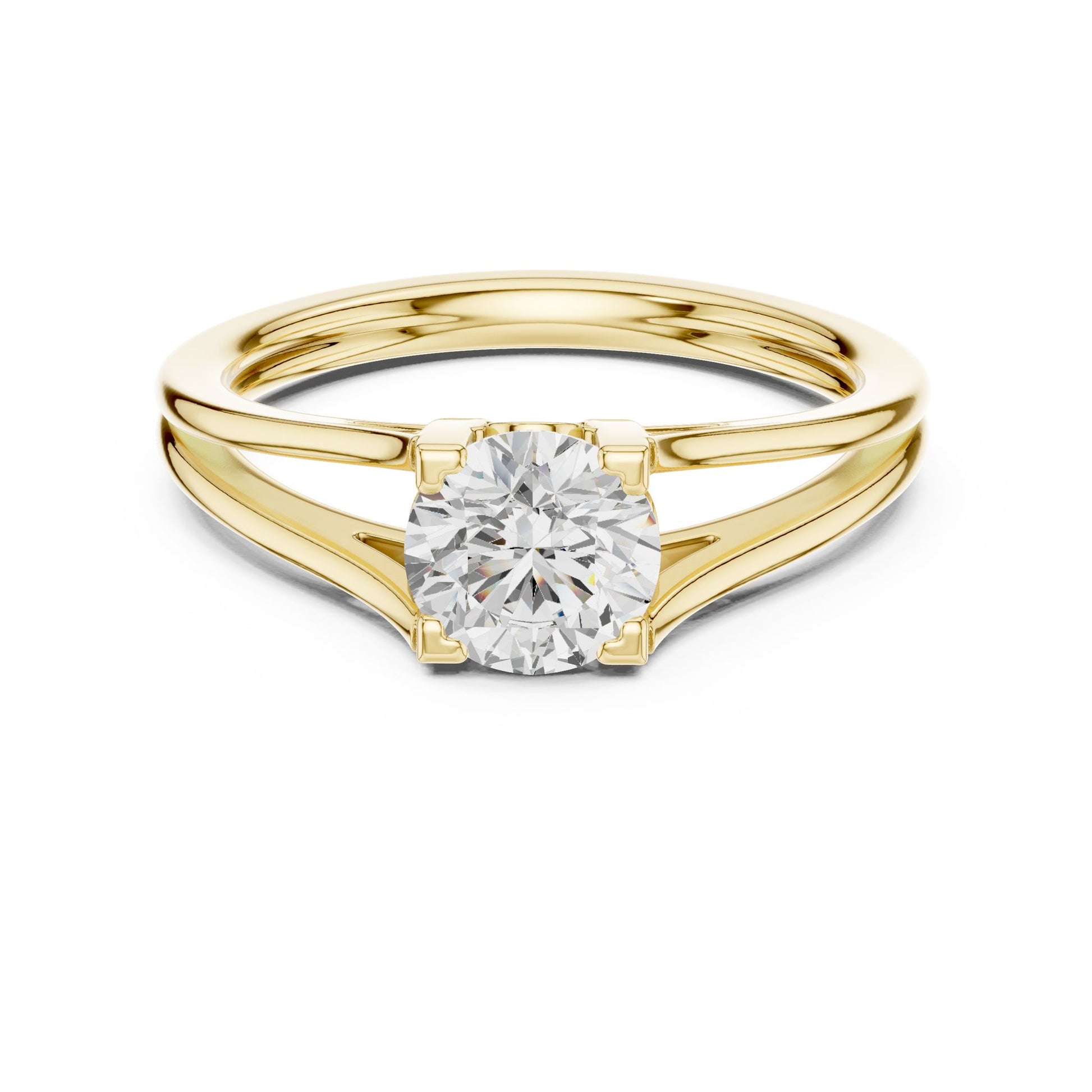 Round Lab Grown Diamond Solitaire Engagement Ring