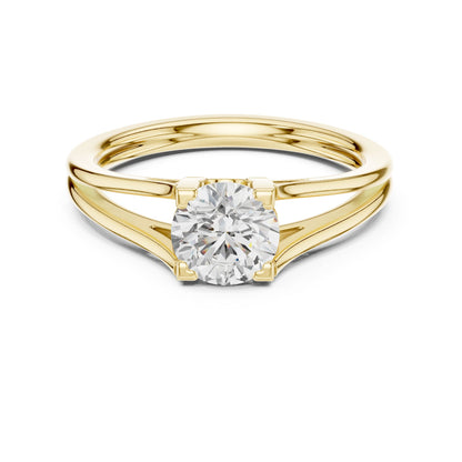 Round Lab Grown Diamond Solitaire Engagement Ring