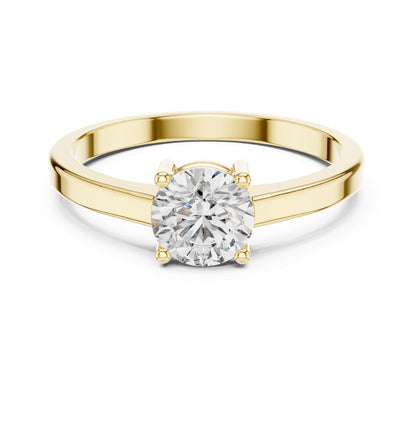 Round Lab Grown Diamond Solitaire Engagement Ring