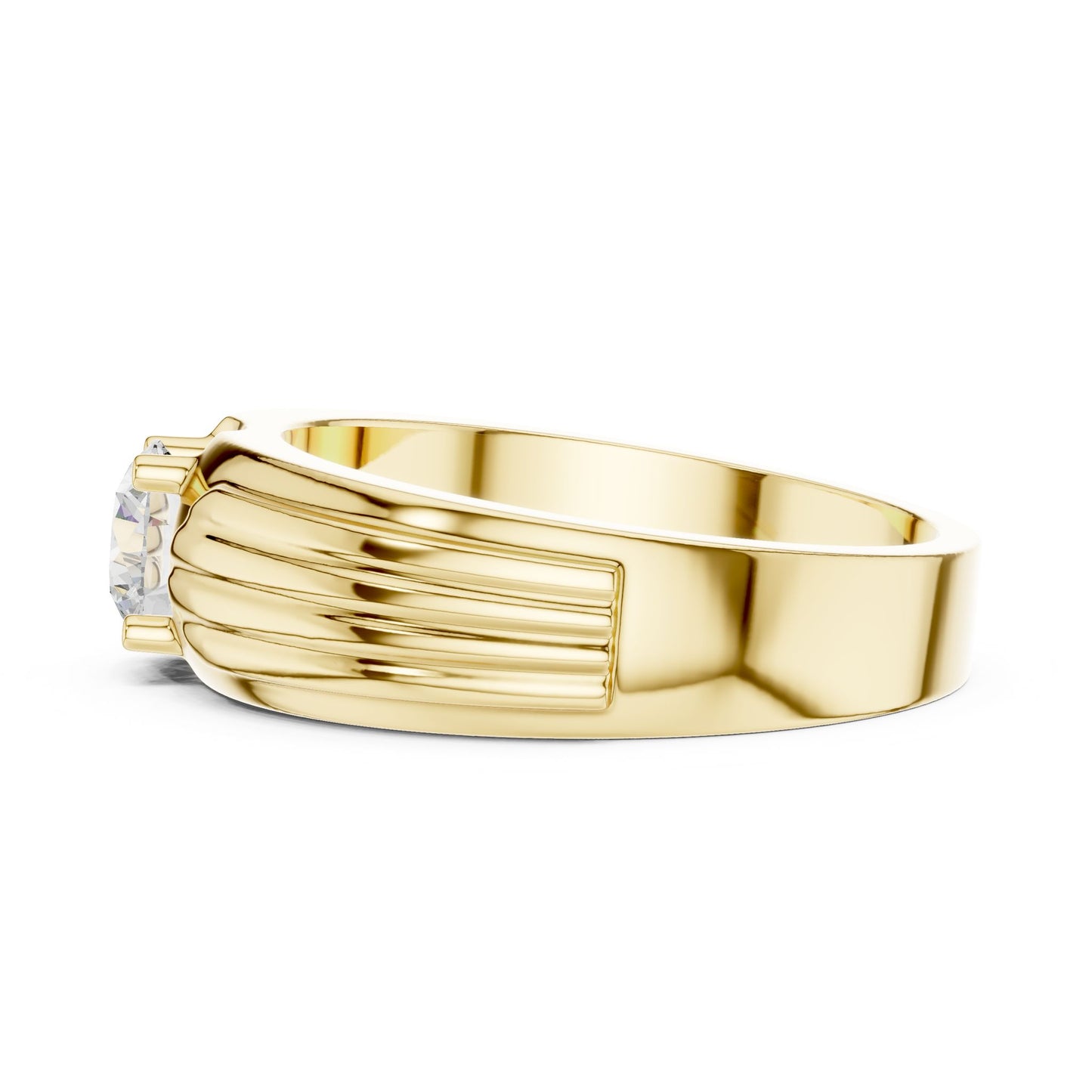 Men's Round Lab Grown Diamond Ring