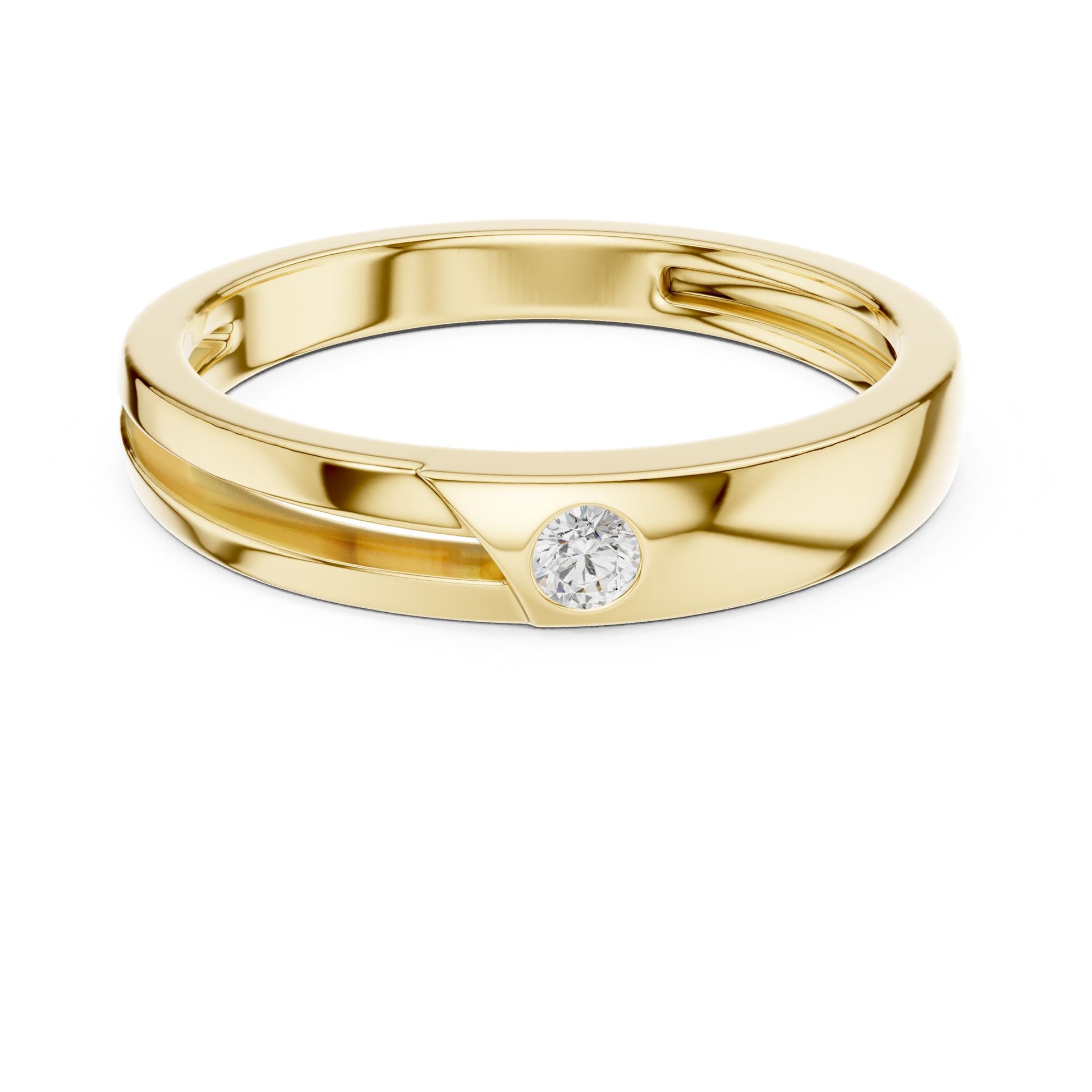 Men's Round Lab Grown Diamond Ring