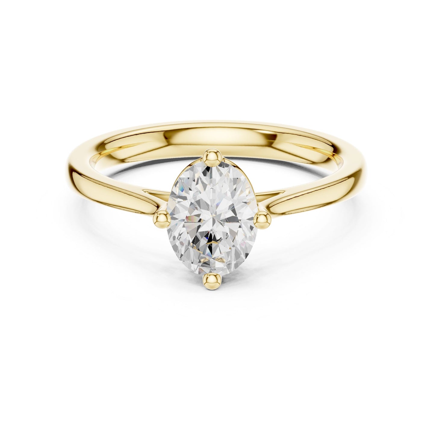 Round Lab Grown Diamond Solitaire Engagement Ring