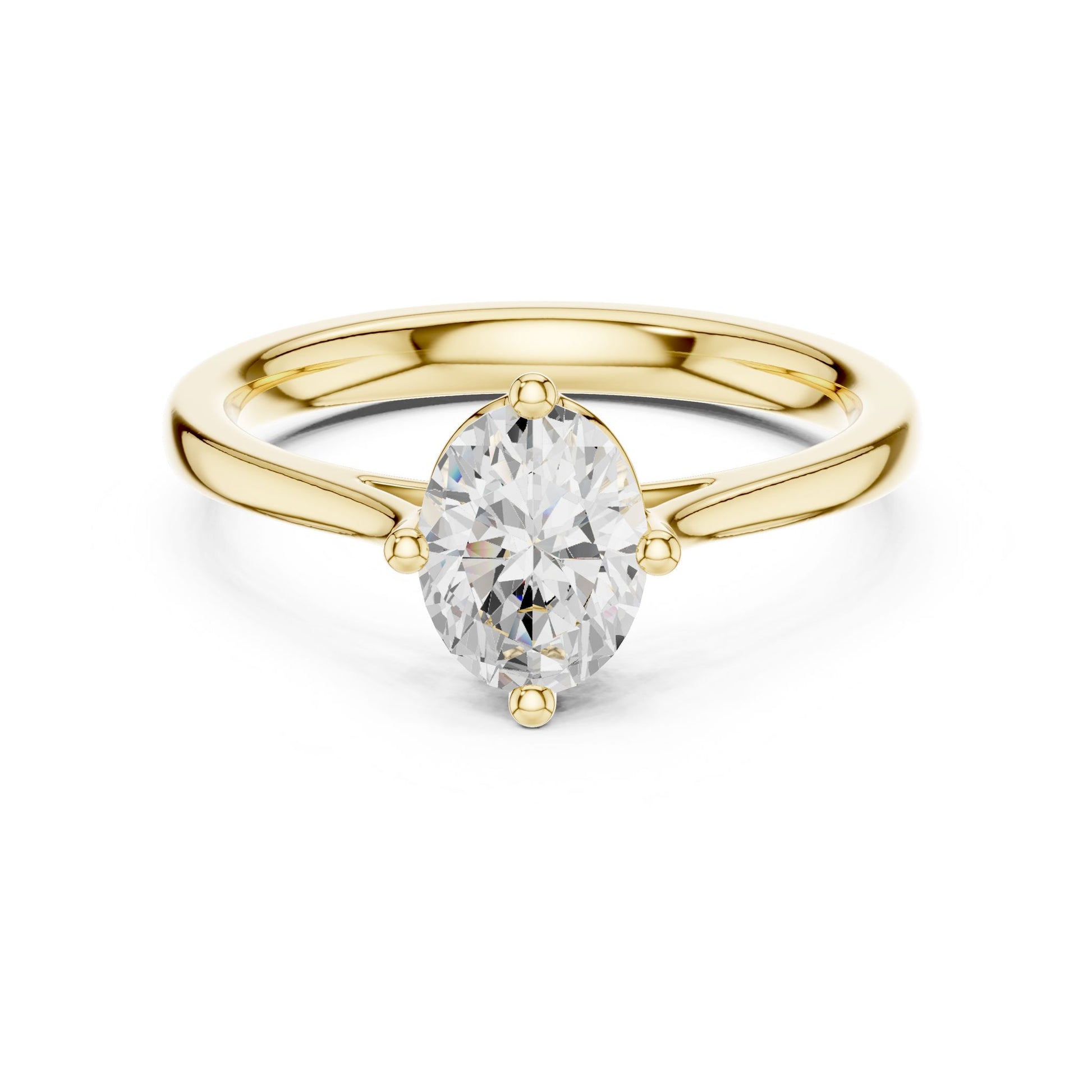 Round Lab Grown Diamond Solitaire Engagement Ring