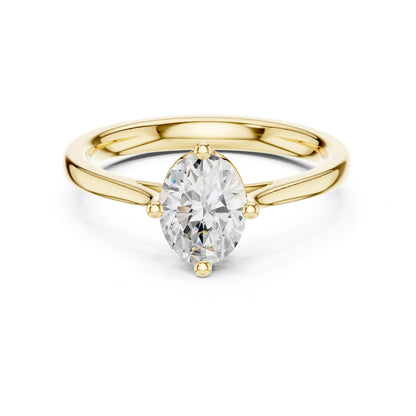 Round Lab Grown Diamond Solitaire Engagement Ring