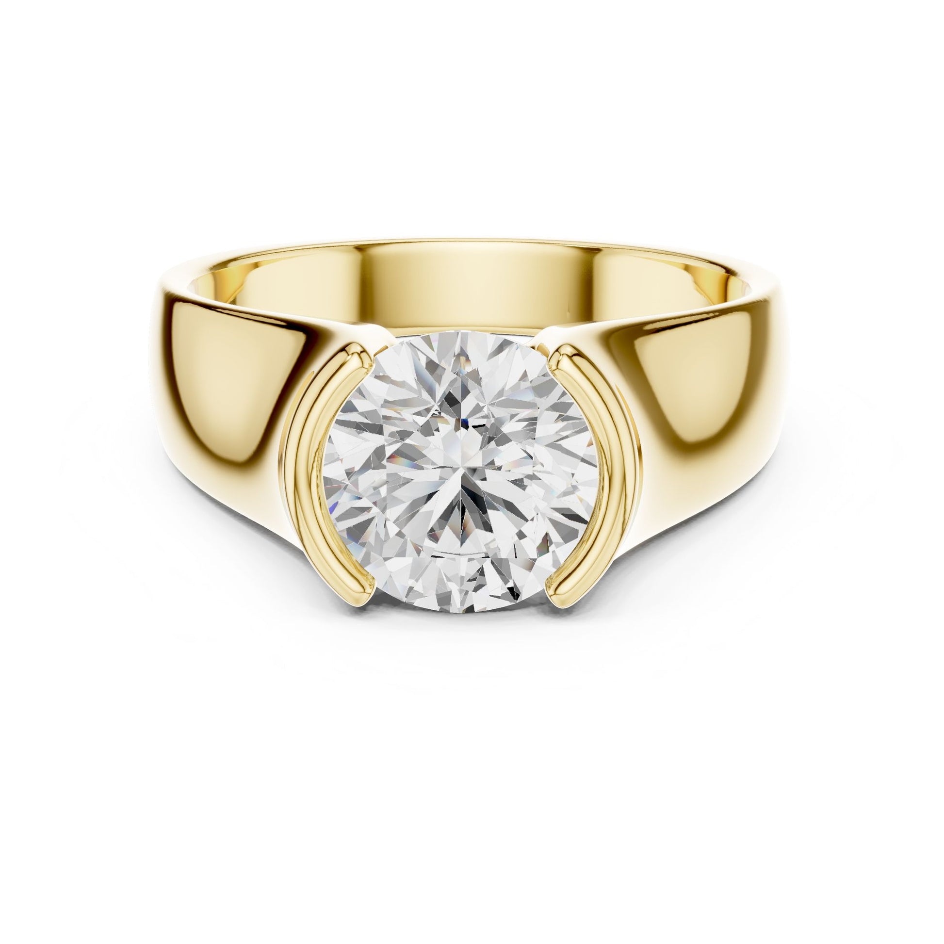 Men's Round Lab Grown Diamond Ring