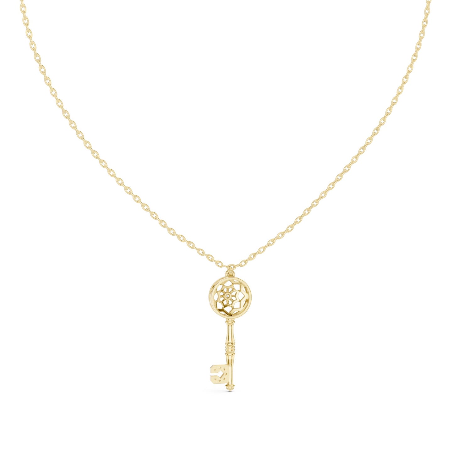 Round Lab Grown Diamond Pendant