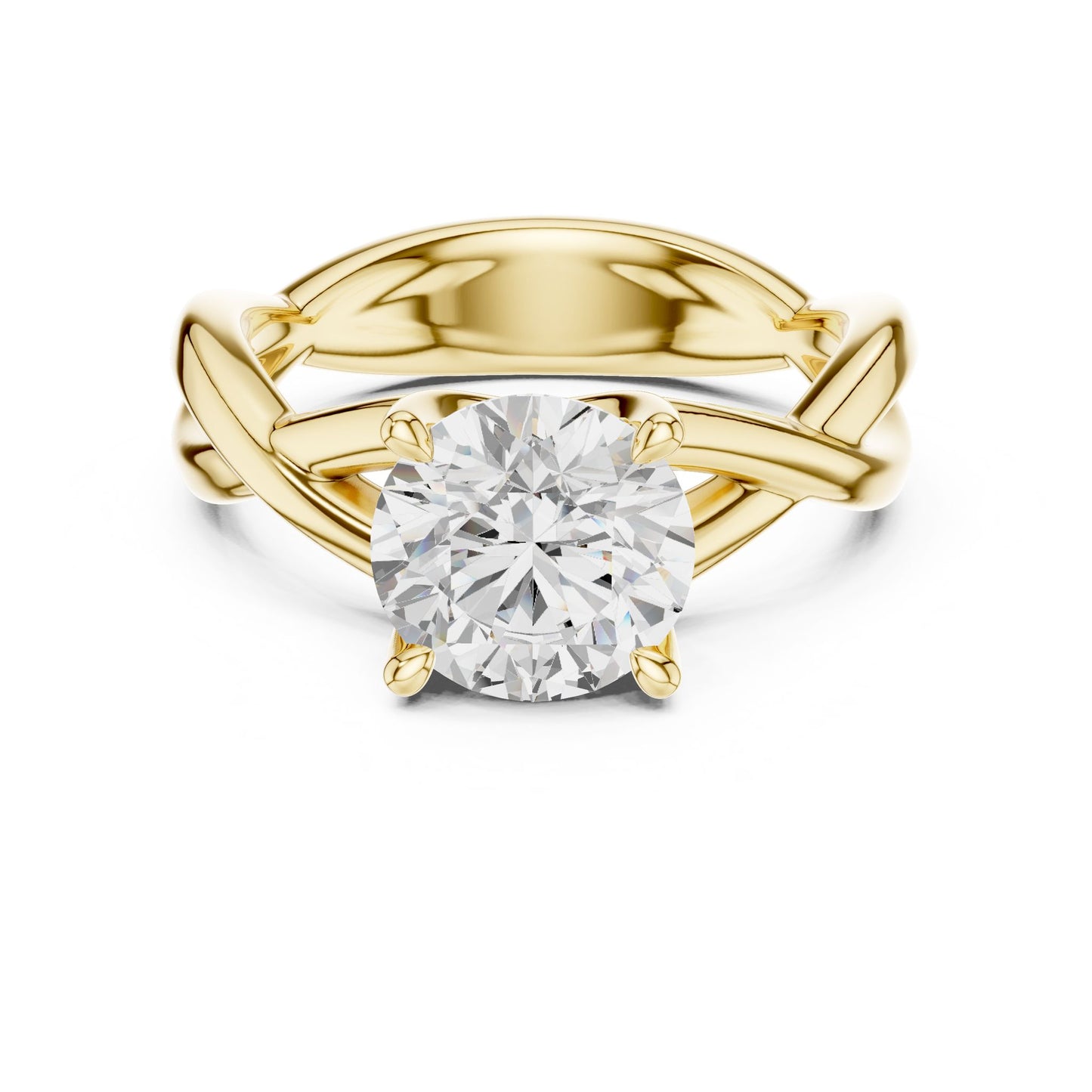 Round Lab Grown Diamond Solitaire Engagement Ring
