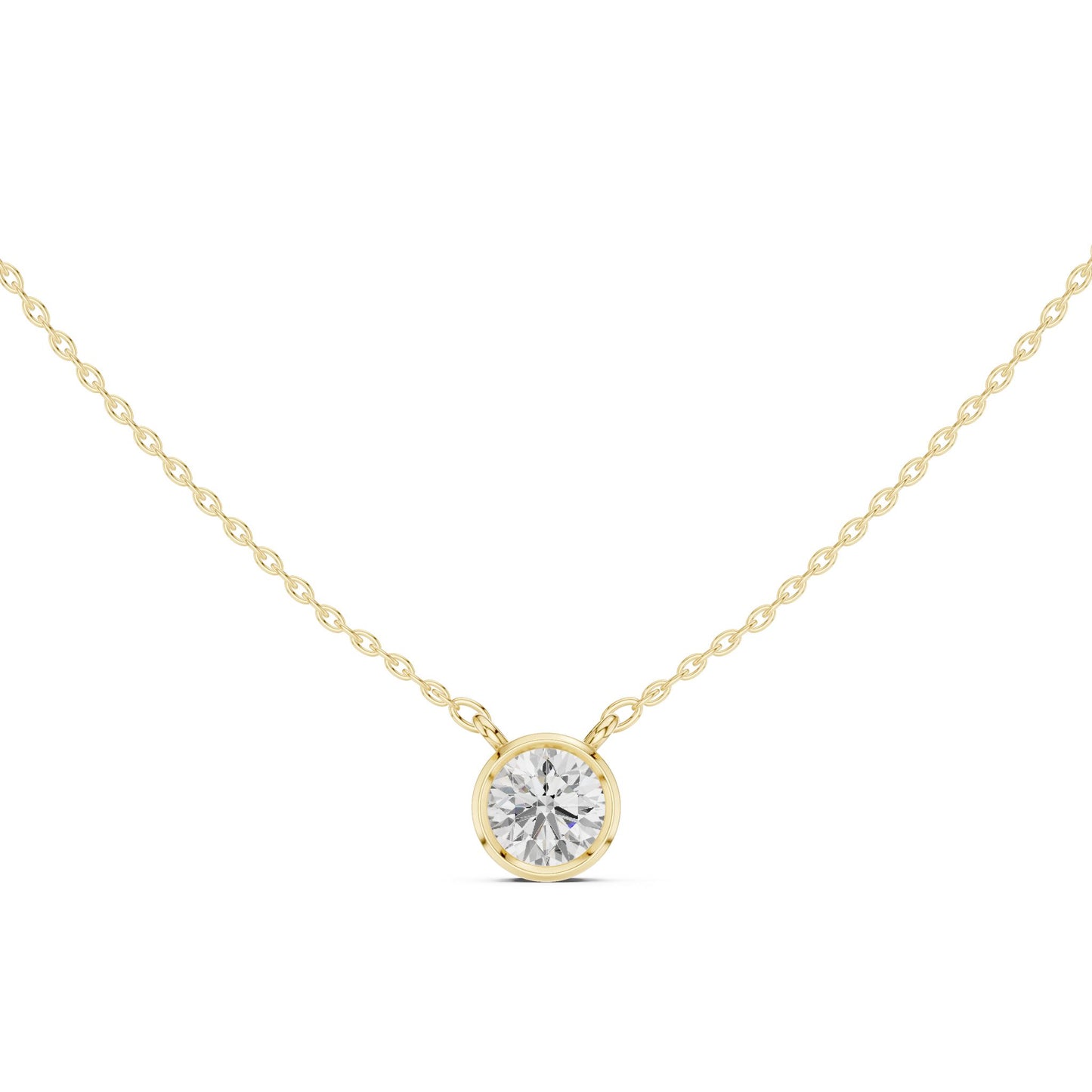 Round Lab Grown Diamond Pendant