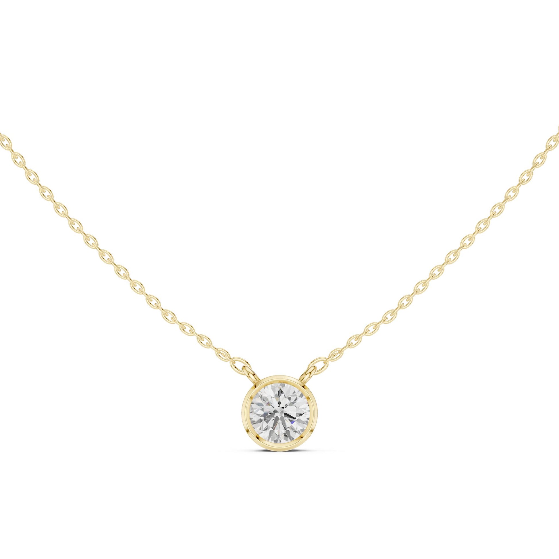 Round Lab Grown Diamond Pendant