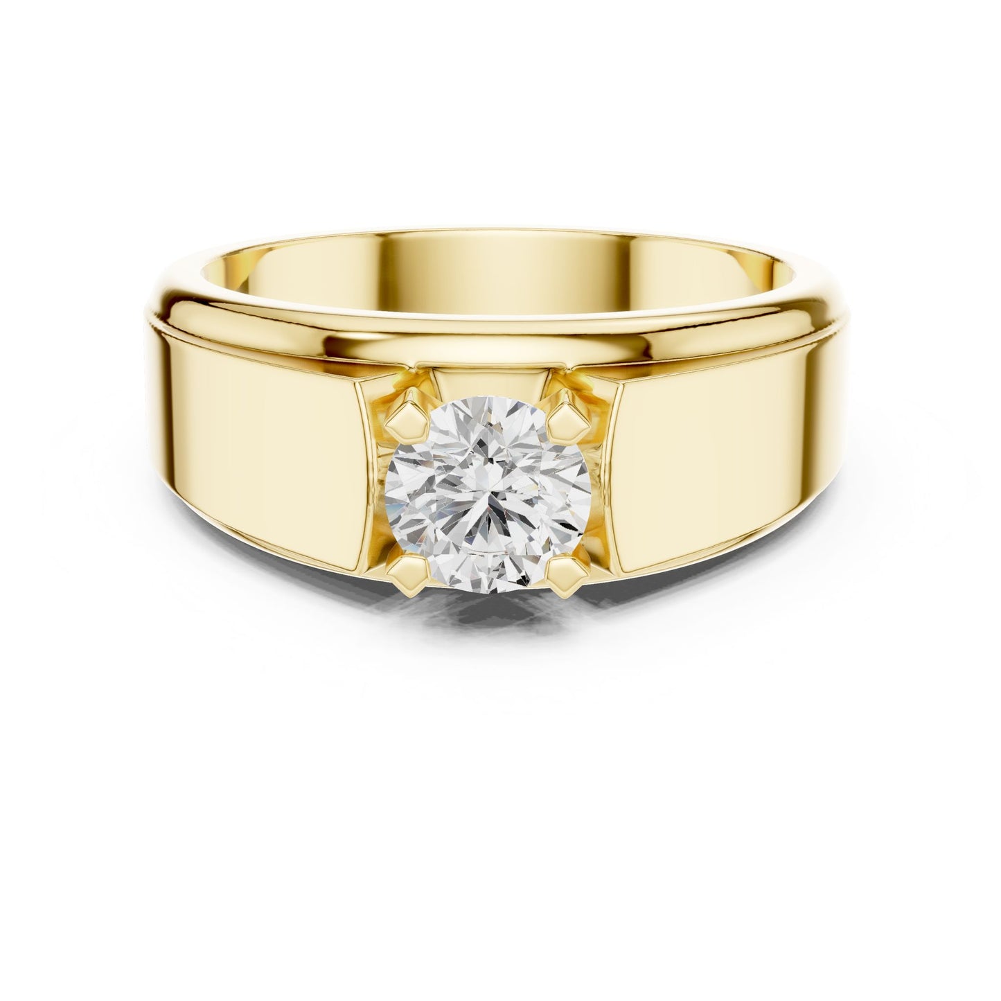 Men's Round Lab Grown Diamond Ring