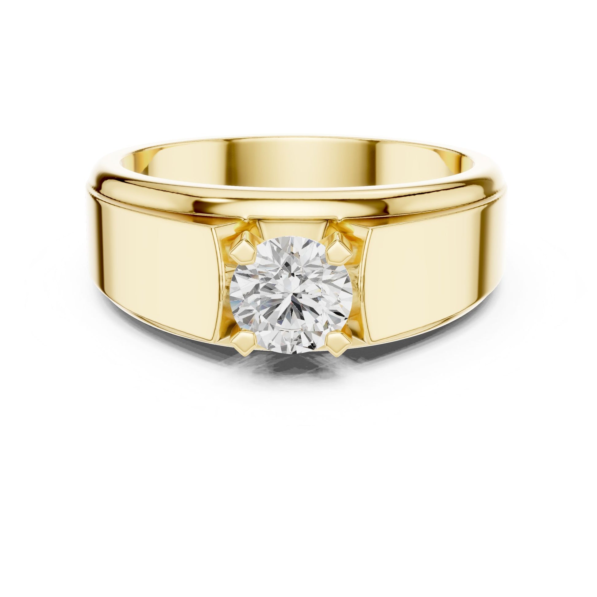 Men's Round Lab Grown Diamond Ring