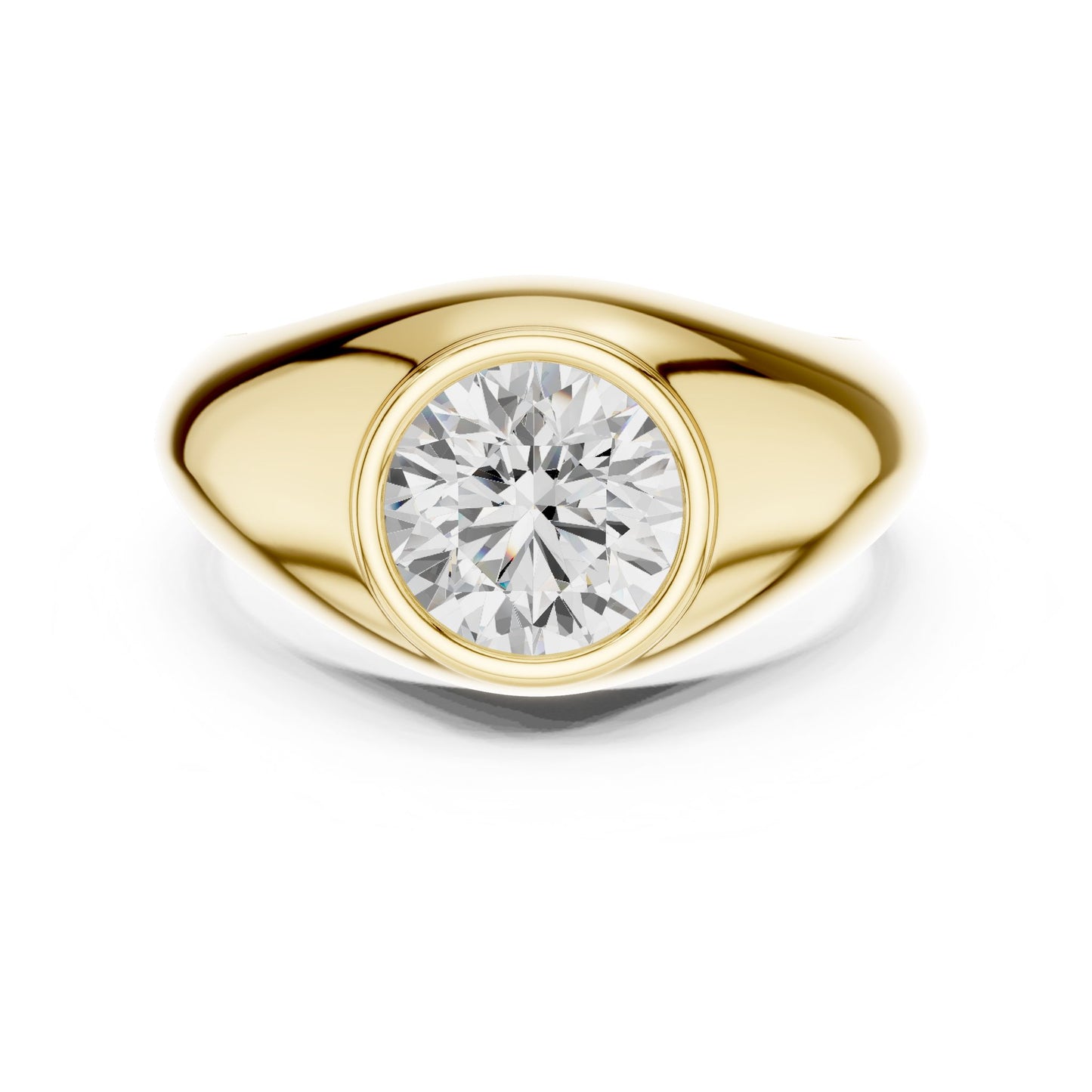 Men's Round Lab Grown Diamond Ring