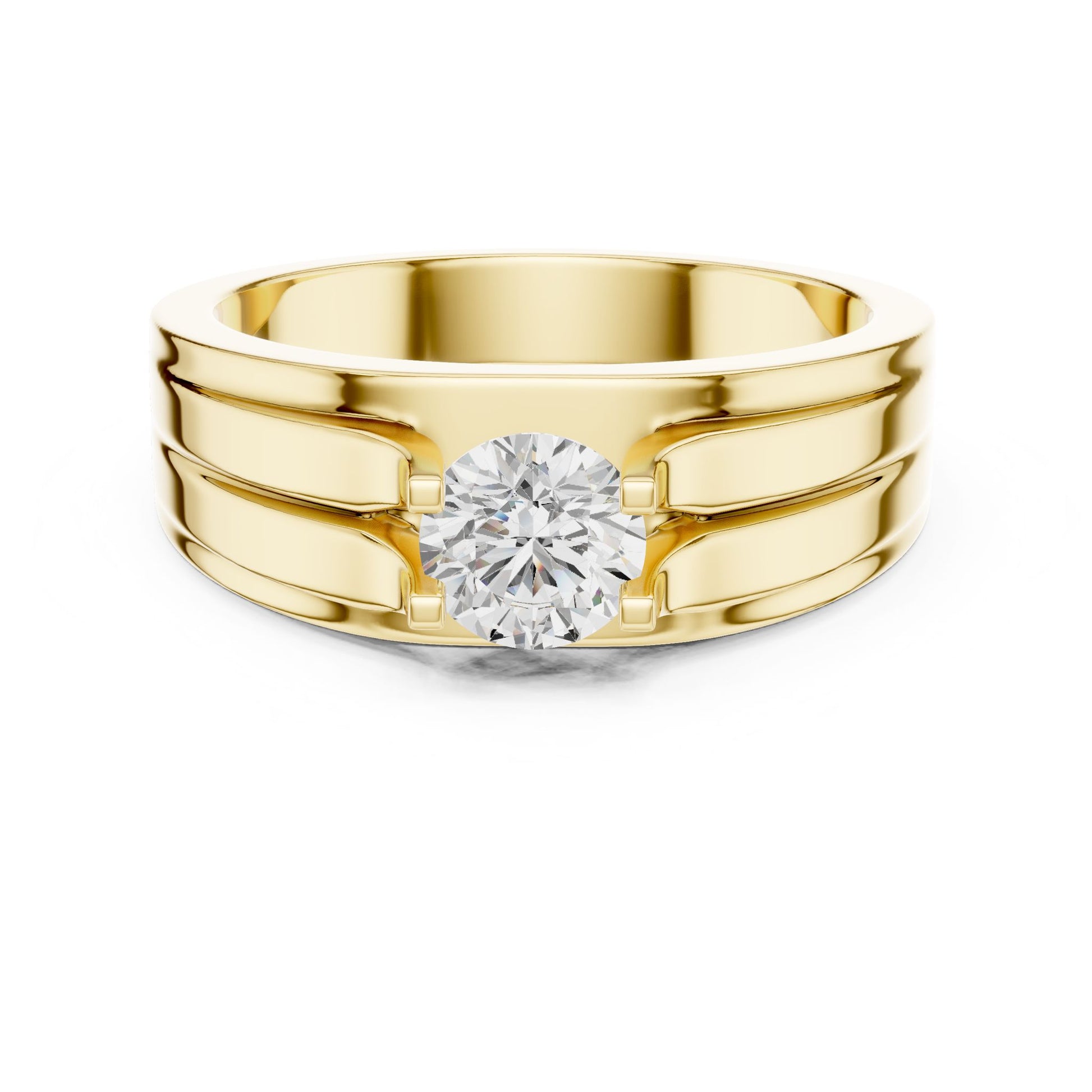 Men's Round Lab Grown Diamond Ring