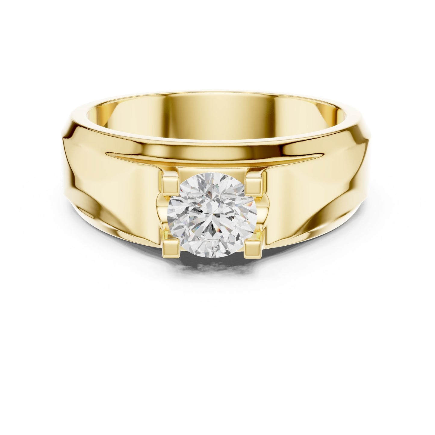 Men's Round Lab Grown Diamond Ring