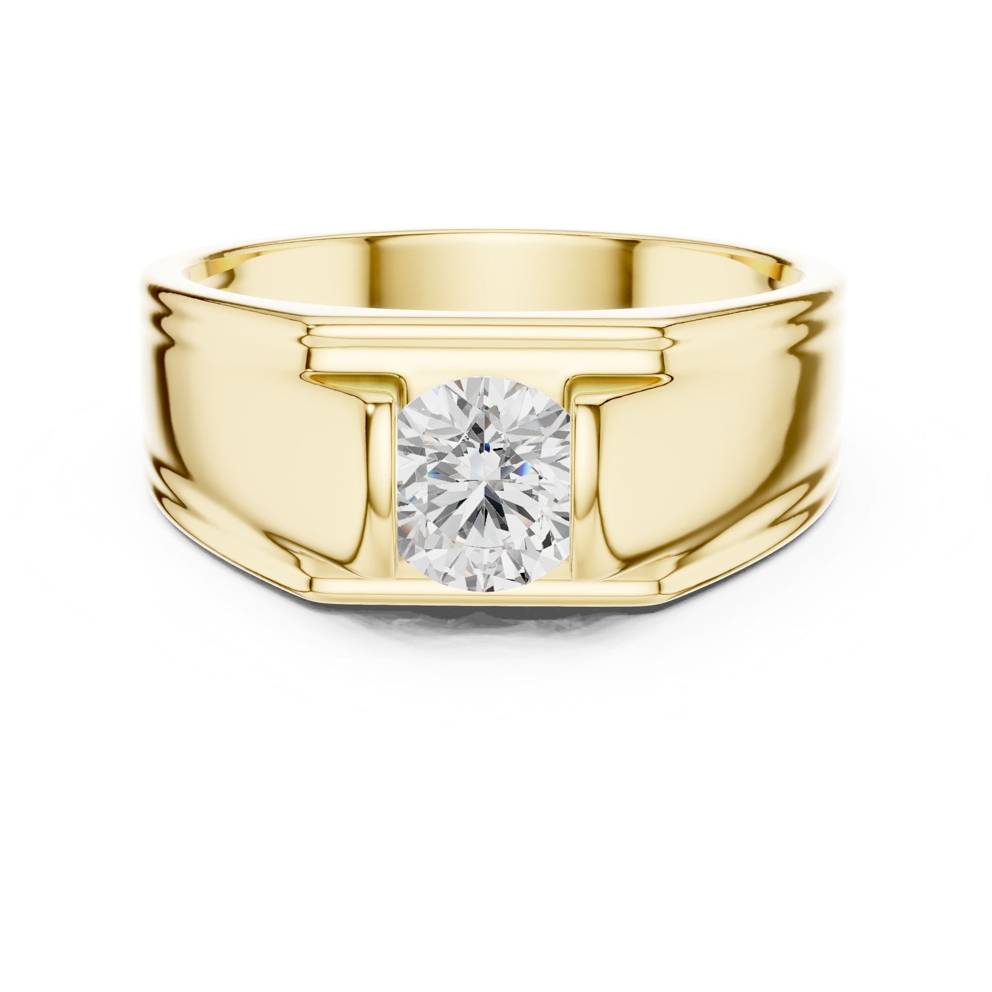 Men's Round Lab Grown Diamond Ring