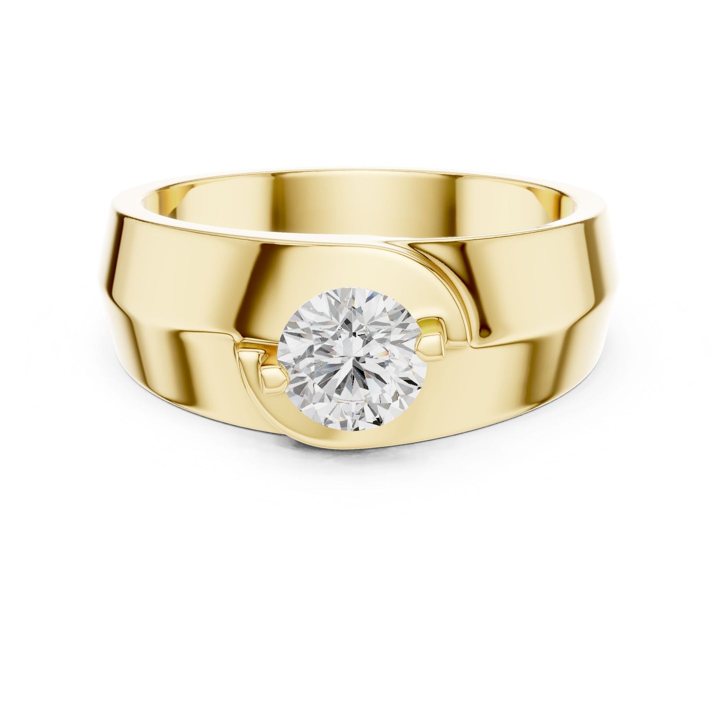 Men's Round Lab Grown Diamond Ring