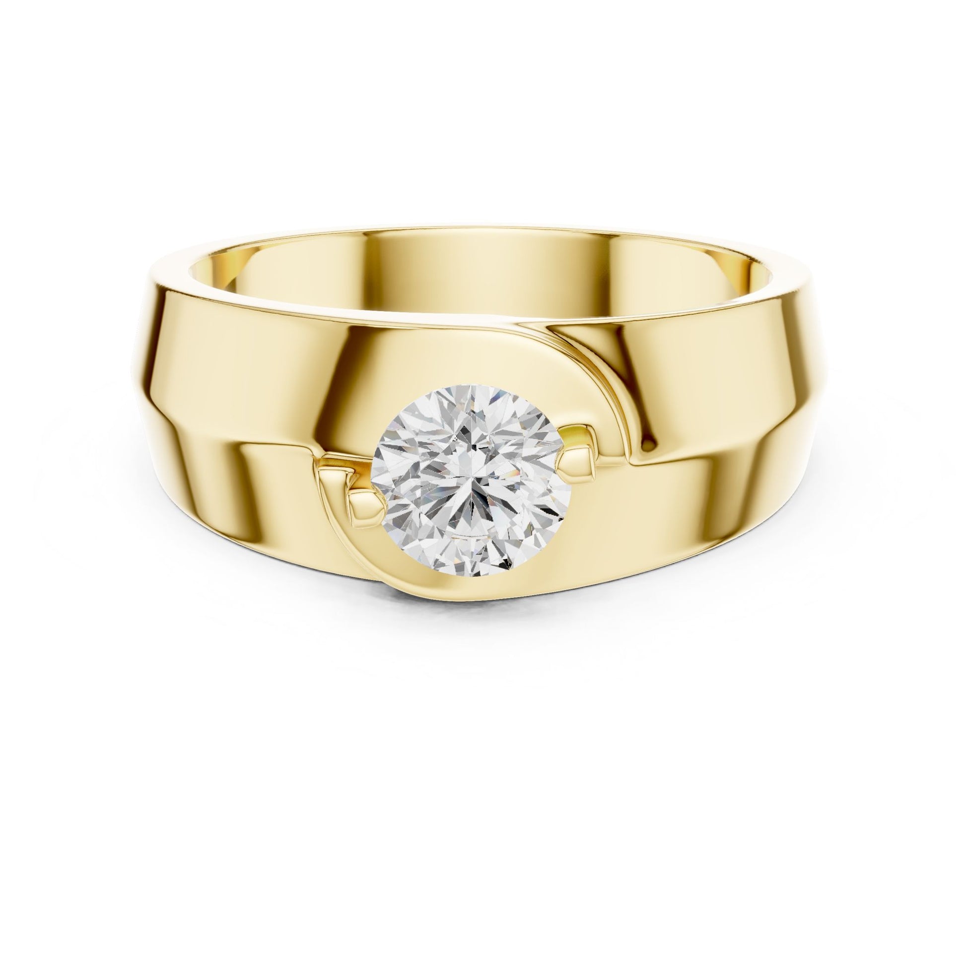 Men's Round Lab Grown Diamond Ring
