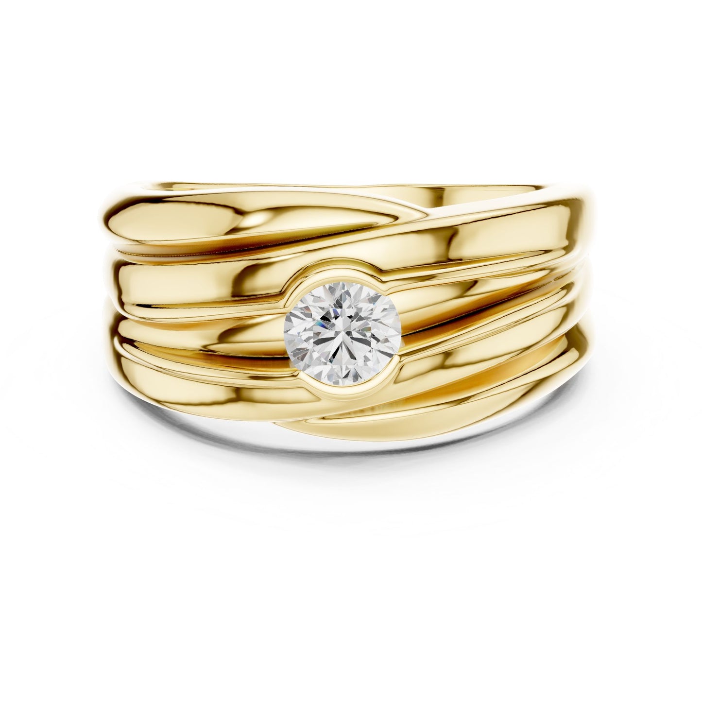 Men's Round Lab Grown Diamond Ring
