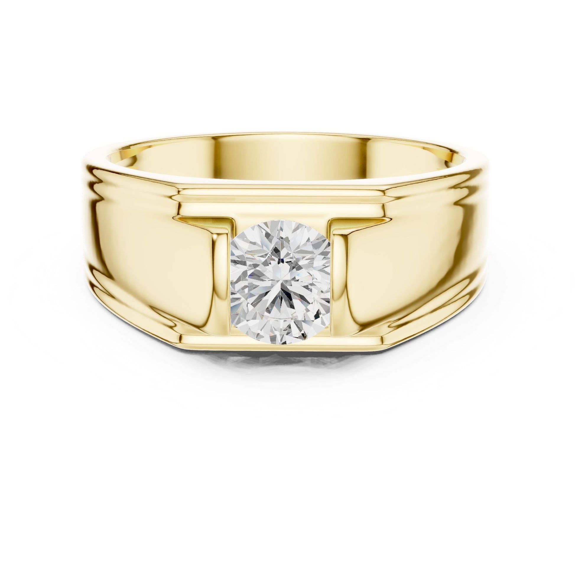 Men's Round Lab Grown Diamond Ring