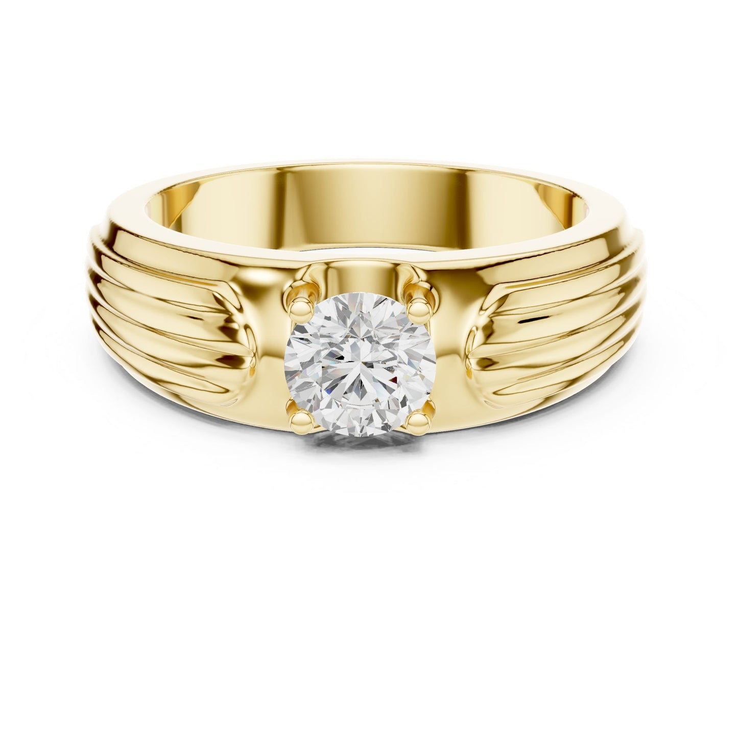Men's Round Lab Grown Diamond Ring