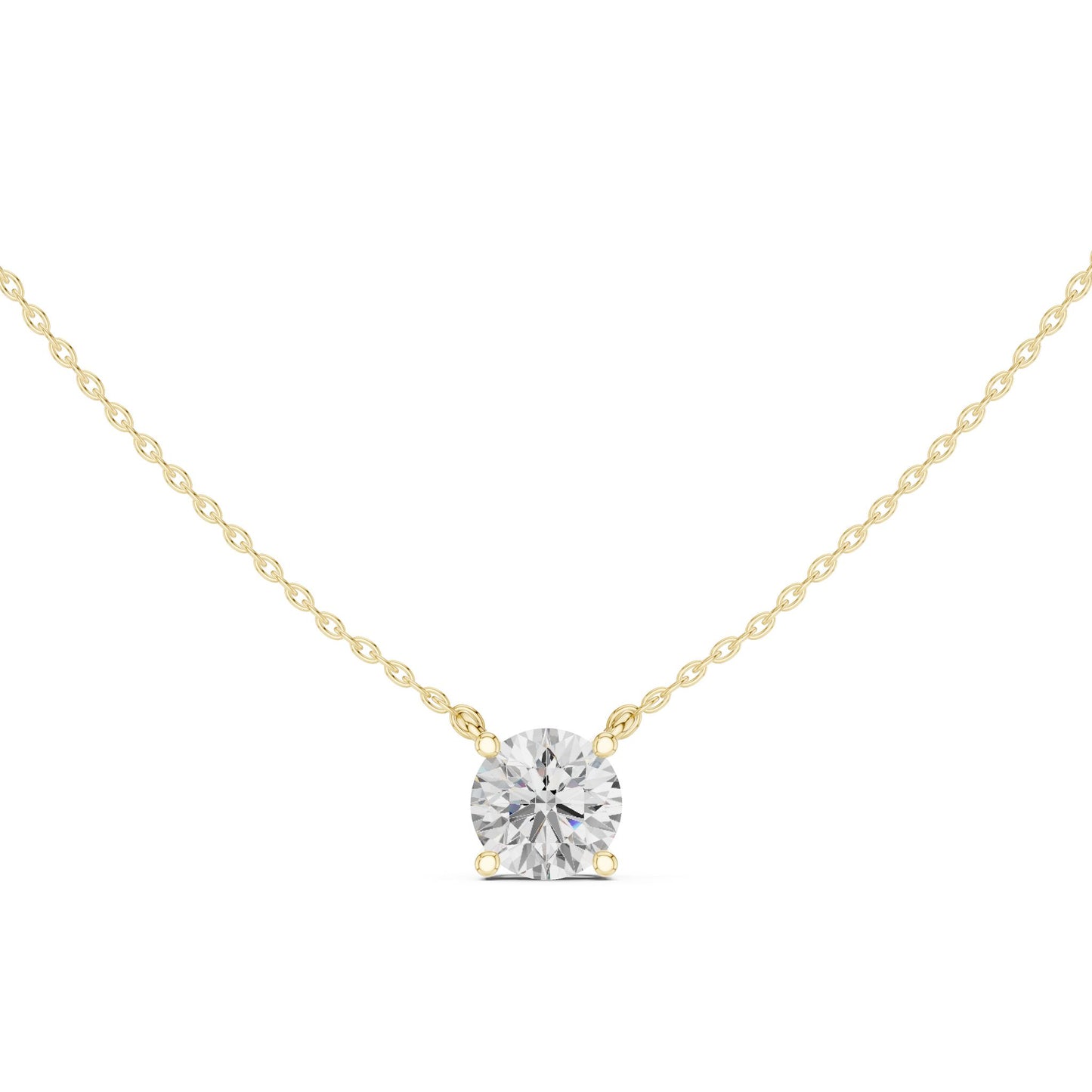 Round Lab Grown Diamond Pendant
