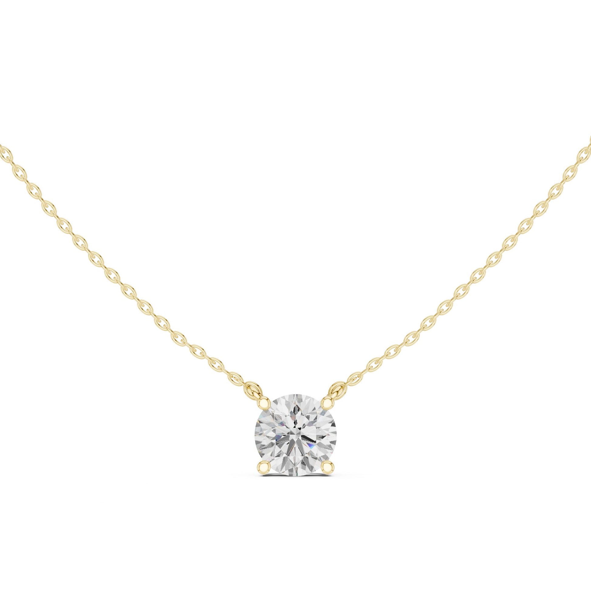 Round Lab Grown Diamond Pendant