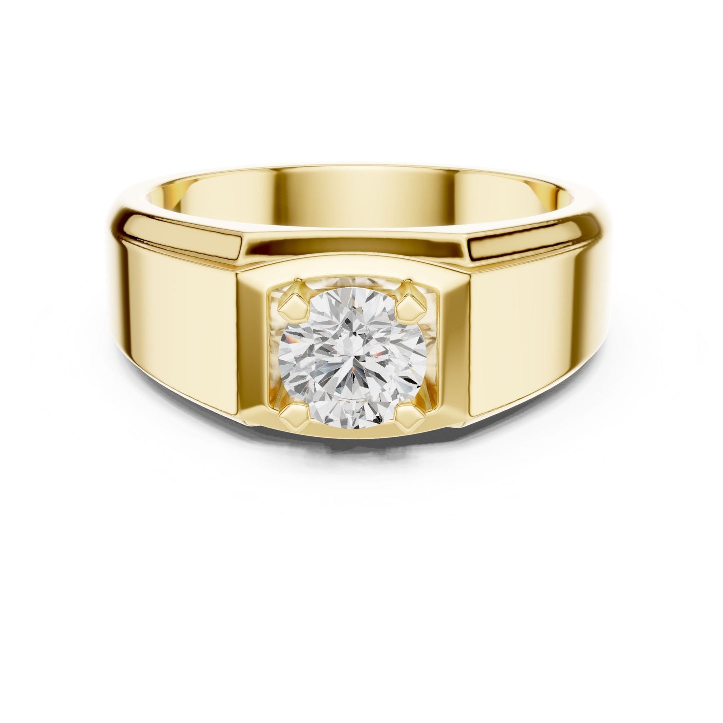 Men's Round Lab Grown Diamond Ring