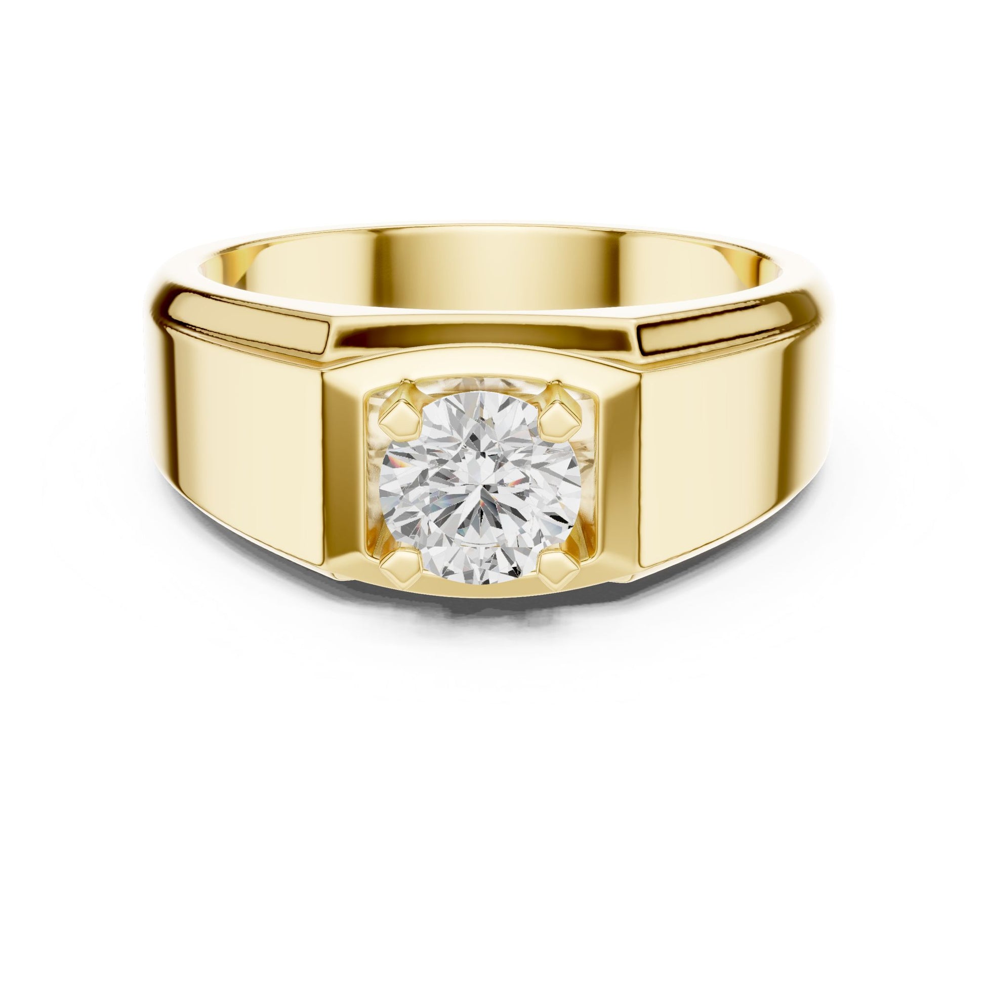 Men's Round Lab Grown Diamond Ring
