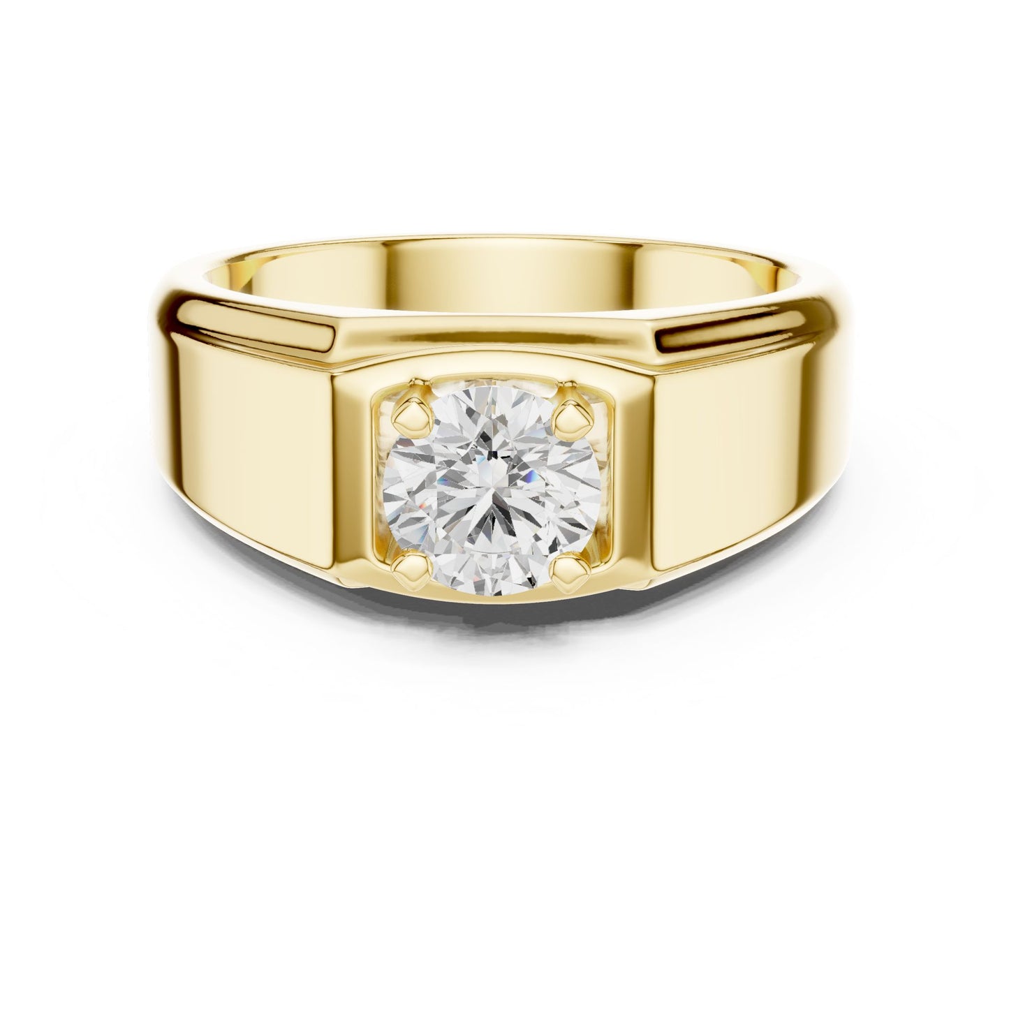 Men's Round Lab Grown Diamond Ring