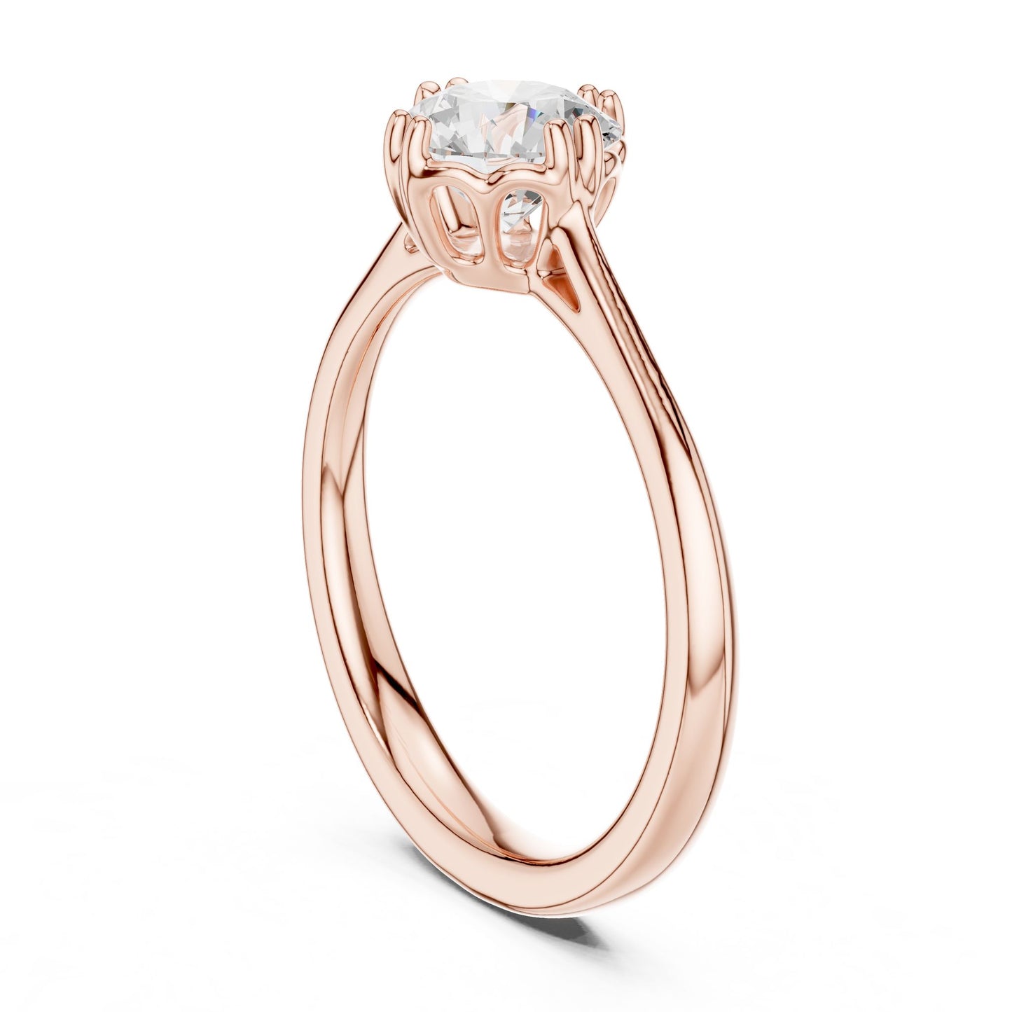Round Lab Grown Diamond Solitaire Engagement Ring