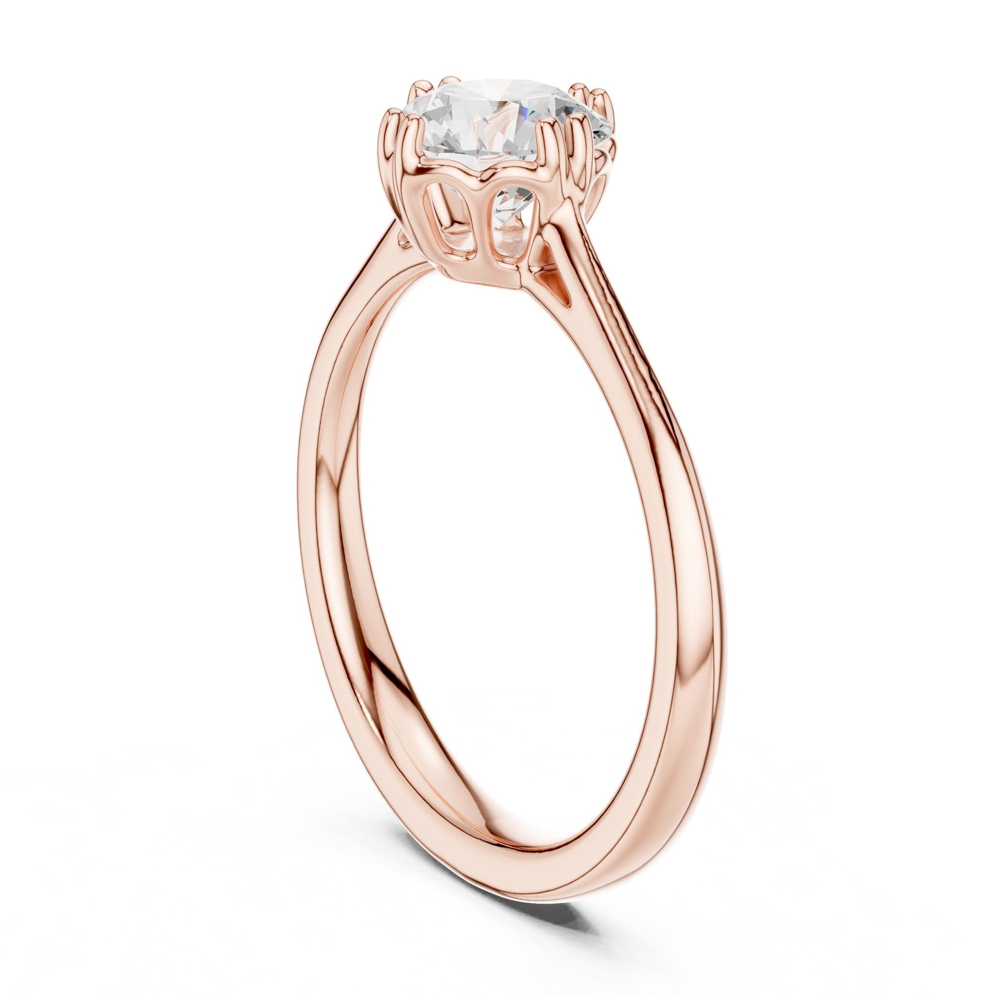 Round Lab Grown Diamond Solitaire Engagement Ring