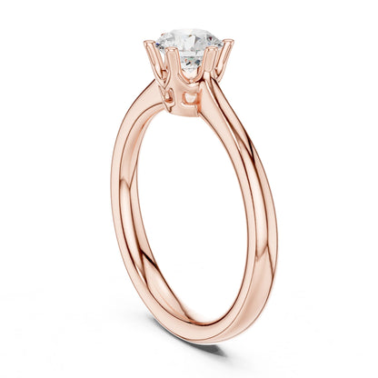 Round Lab Grown Diamond Solitaire Engagement Ring