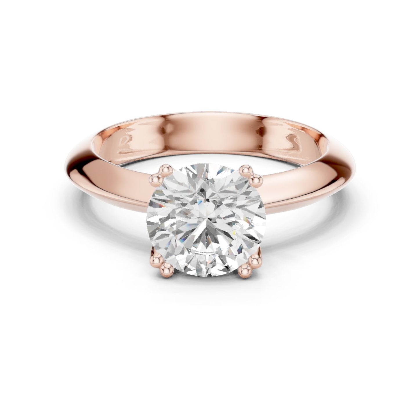 Round Lab Grown Diamond Solitaire Engagement Ring