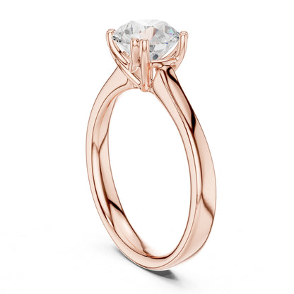 Round Lab Grown Diamond Solitaire Engagement Ring