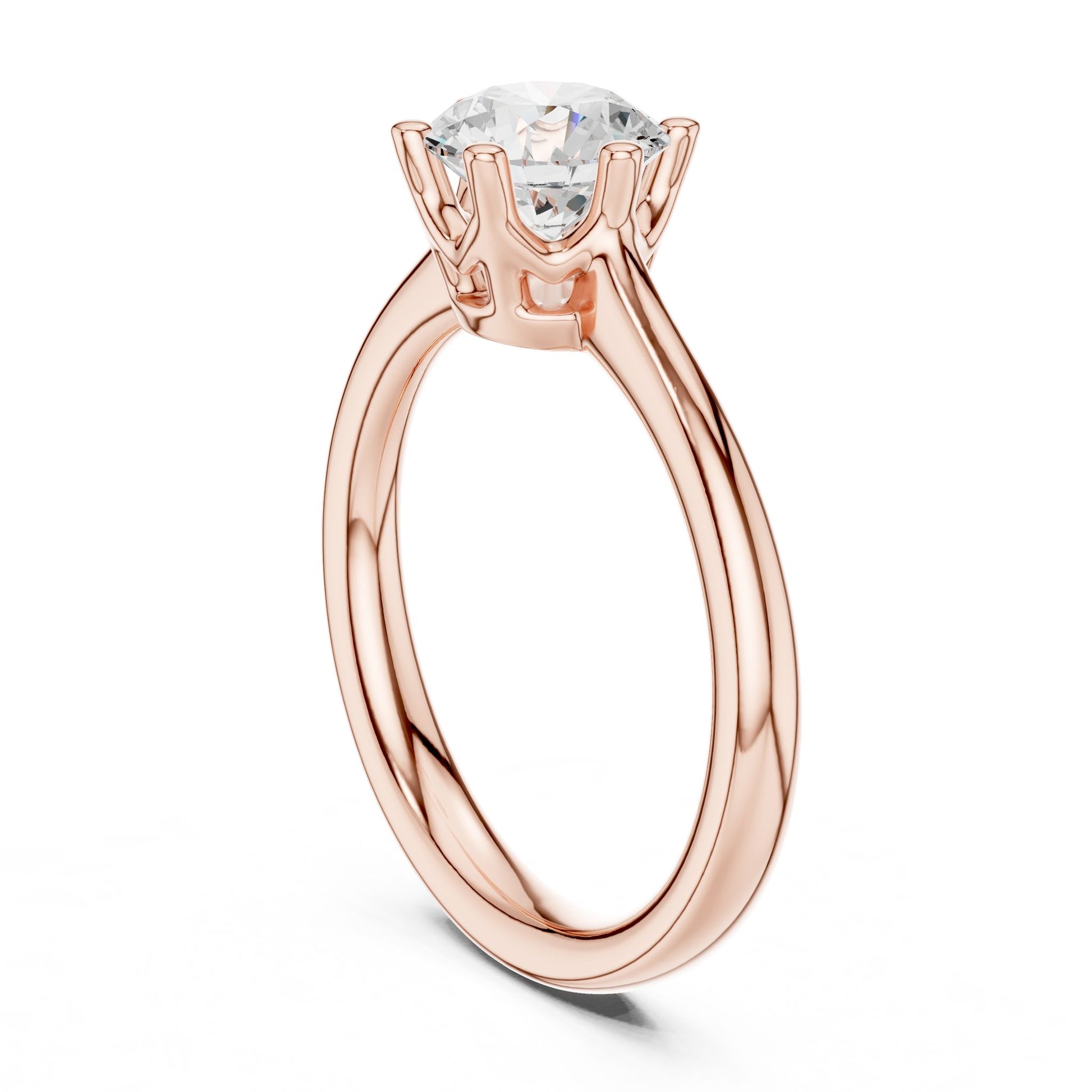 Round Lab Grown Diamond Solitaire Engagement Ring
