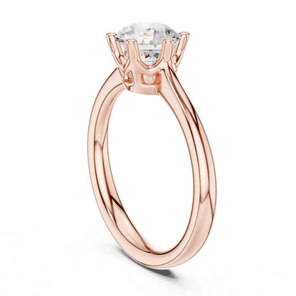 Round Lab Grown Diamond Solitaire Engagement Ring