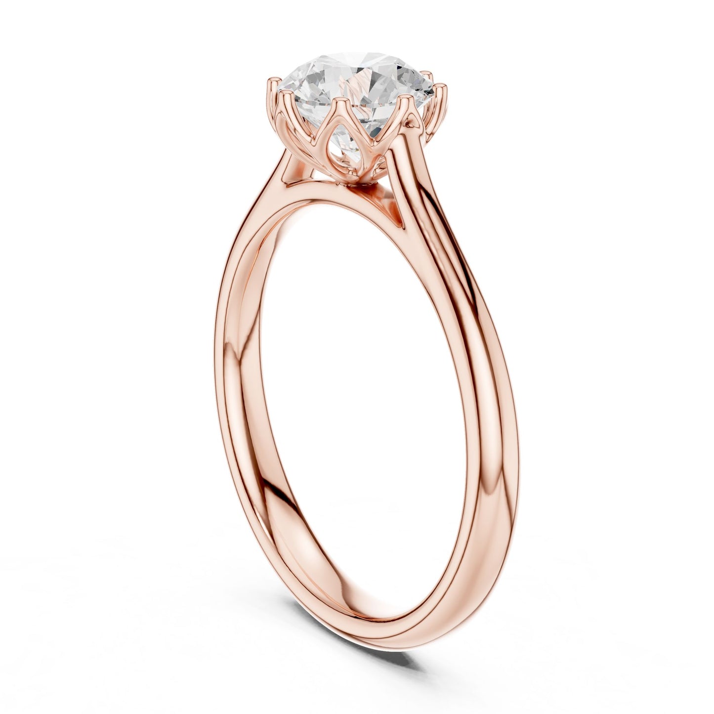 Round Lab Grown Diamond Solitaire Engagement Ring