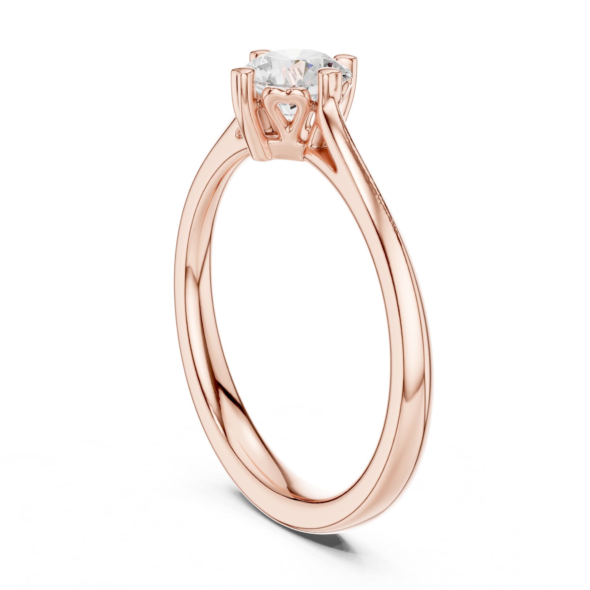 Round Lab Grown Diamond Solitaire Engagement Ring