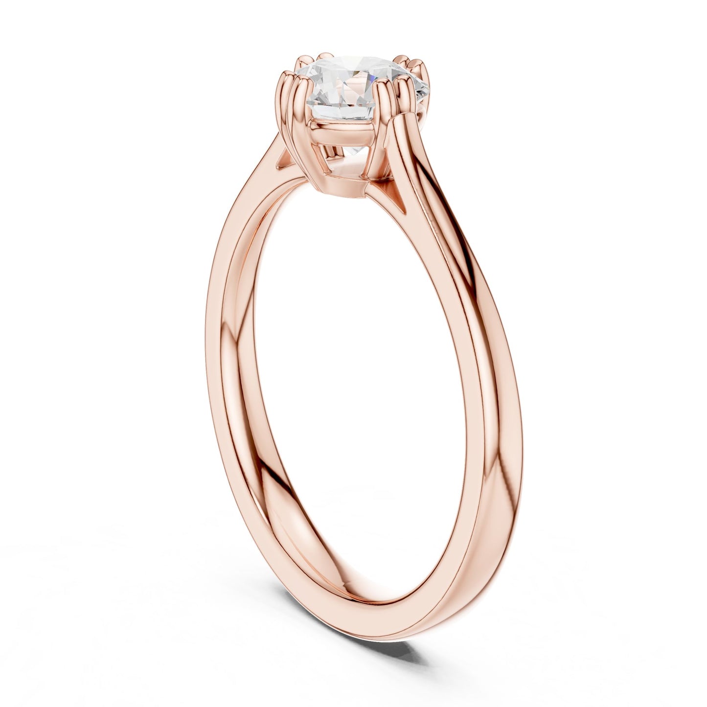 Round Lab Grown Diamond Solitaire Engagement Ring