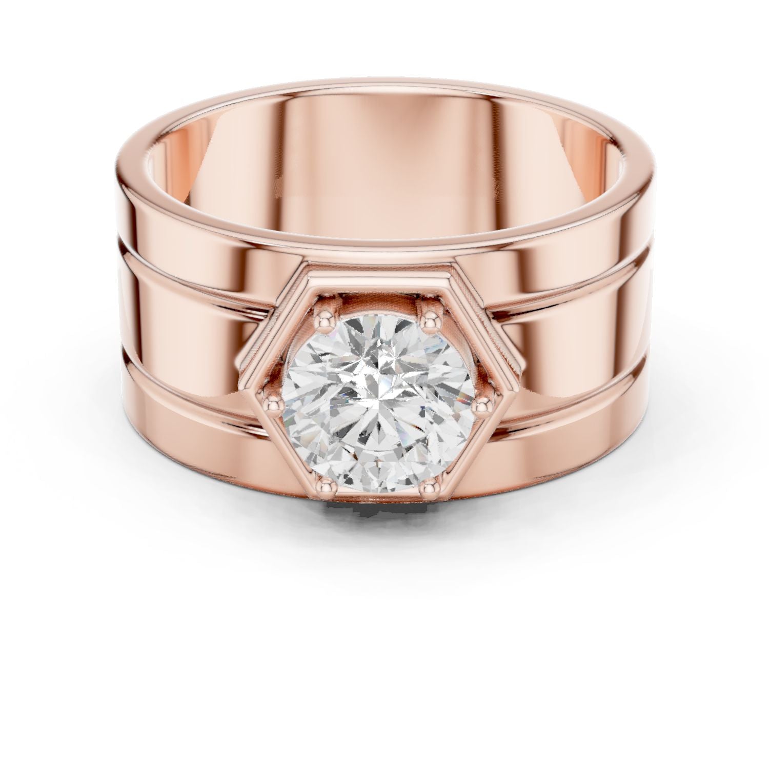 Men's Round Lab Grown Diamond Ring