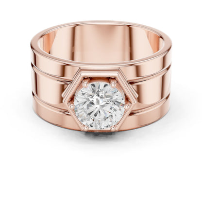 Men's Round Lab Grown Diamond Ring