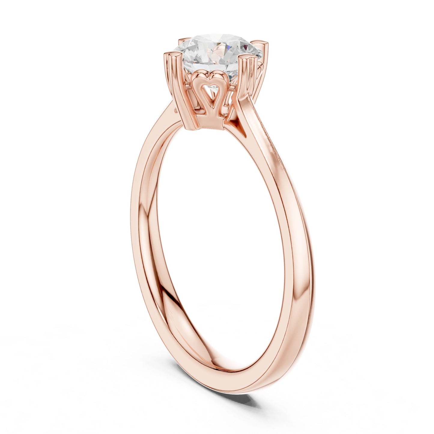 Round Lab Grown Diamond Solitaire Engagement Ring