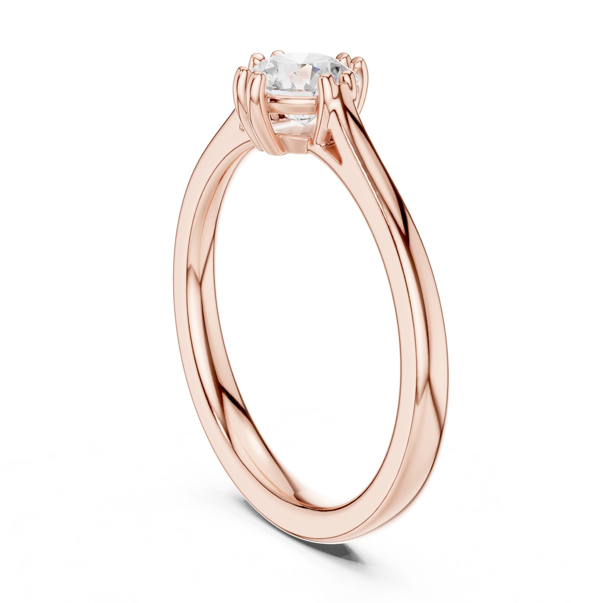Round Lab Grown Diamond Solitaire Engagement Ring