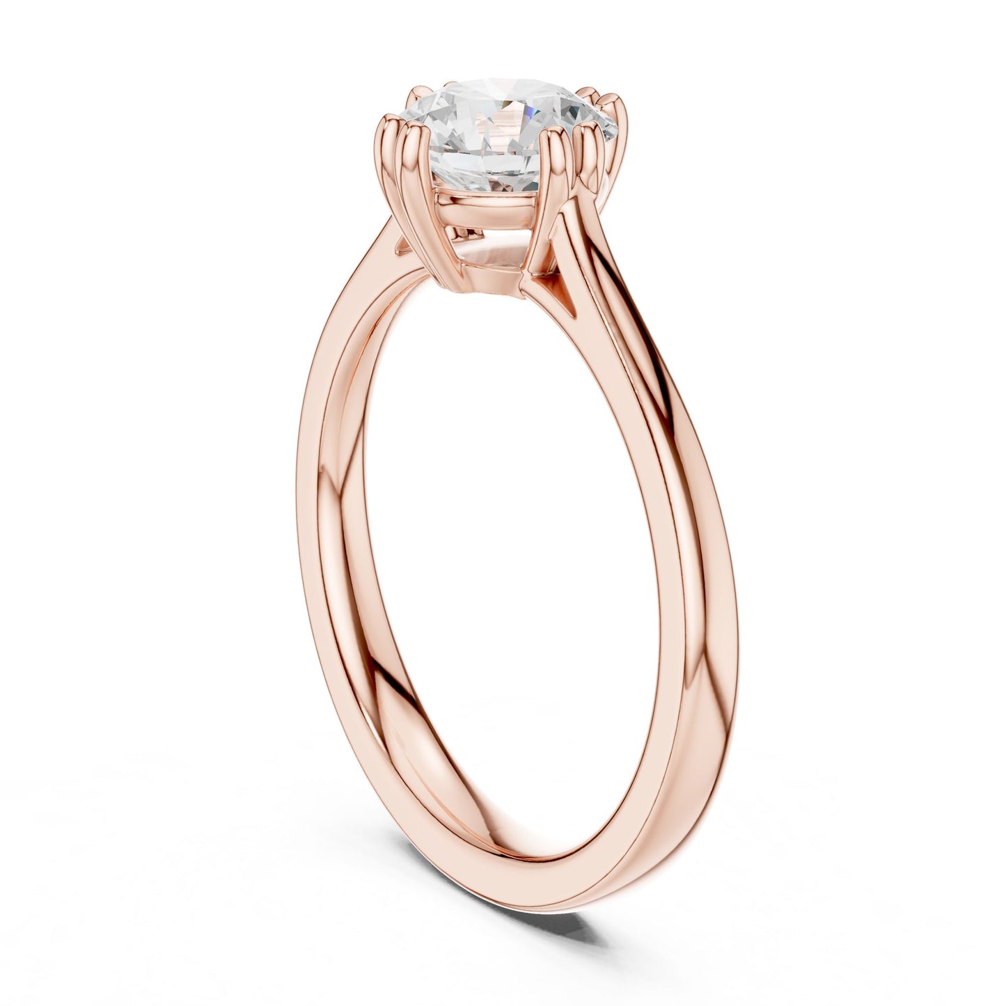 Round Lab Grown Diamond Solitaire Engagement Ring