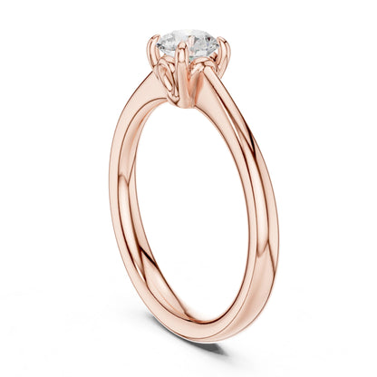 Round Lab Grown Diamond Solitaire Engagement Ring