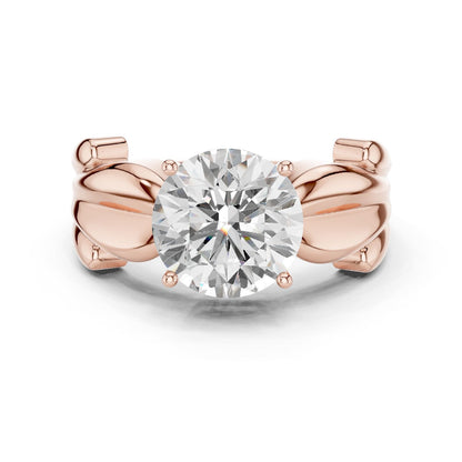 Round Lab Grown Diamond Solitaire Engagement Ring
